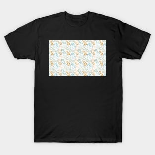 Watercolor green leaves pattern | Relax T-Shirt